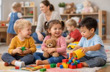 enfants jouant en crèche développement immunité